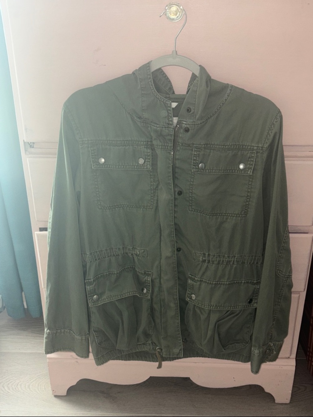 Caslon army green spring jacket size Medium